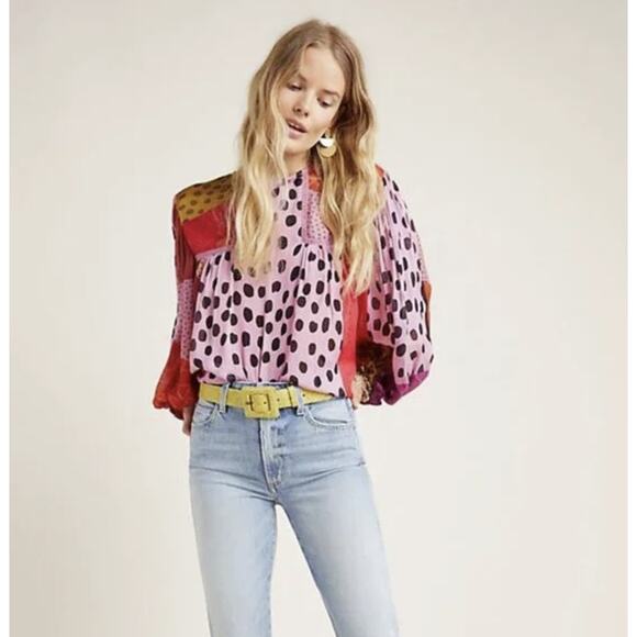 BI^nk London x Anthropologie Miranda Peasant Blouse - Picture 4 of 11